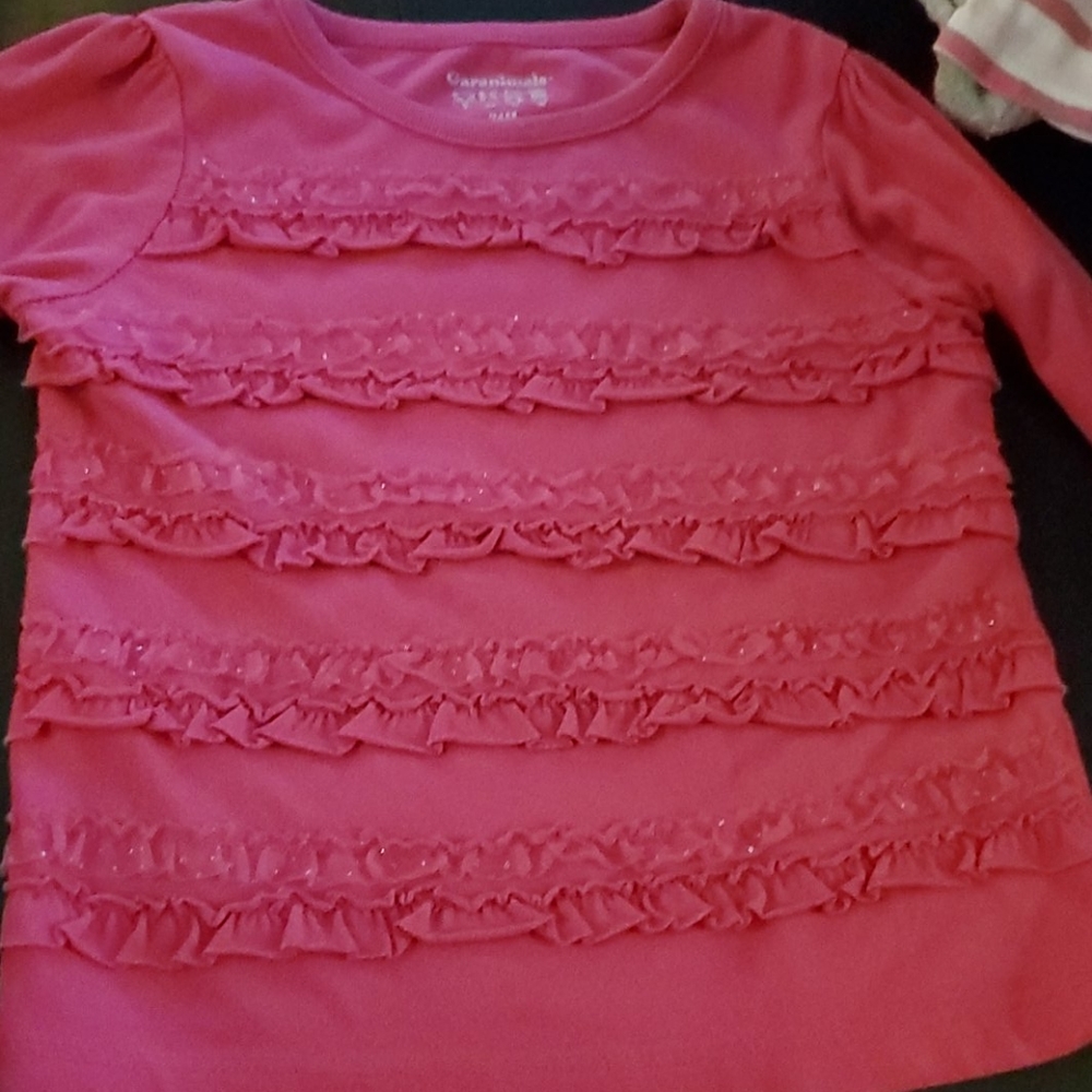 24M Pink Ruffle Long Sleeve Top